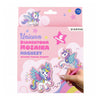 Set creativo mosaico diamante unicorno, 6 pezzi.