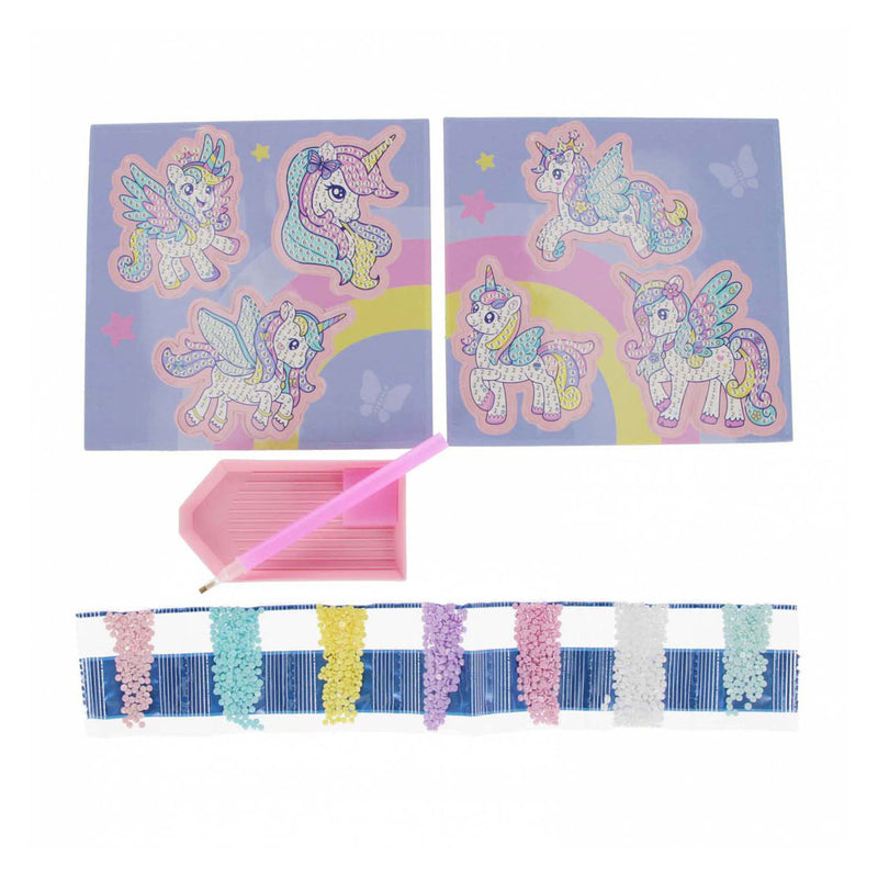 Set creativo mosaico diamante unicorno, 6 pezzi.