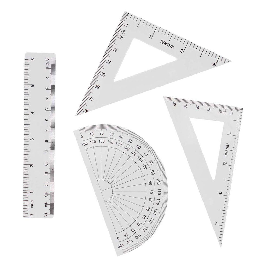 Set geometria 15 cm, 4 pezzi.