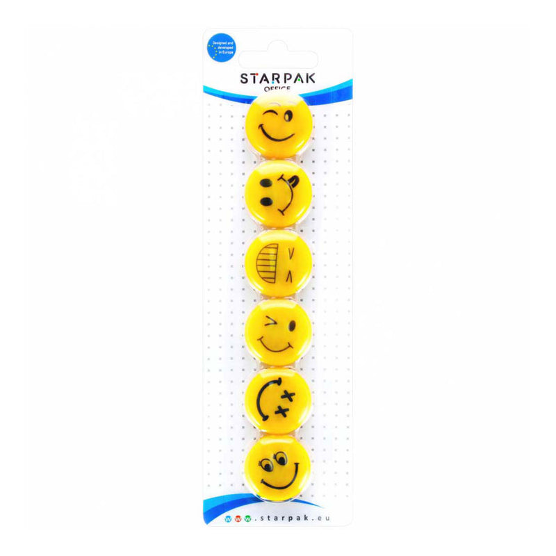 Magneet mix emoticons 30mm, 6st.