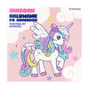 Schilderen op nummers unicorn 20x20cm, 6 kleuren