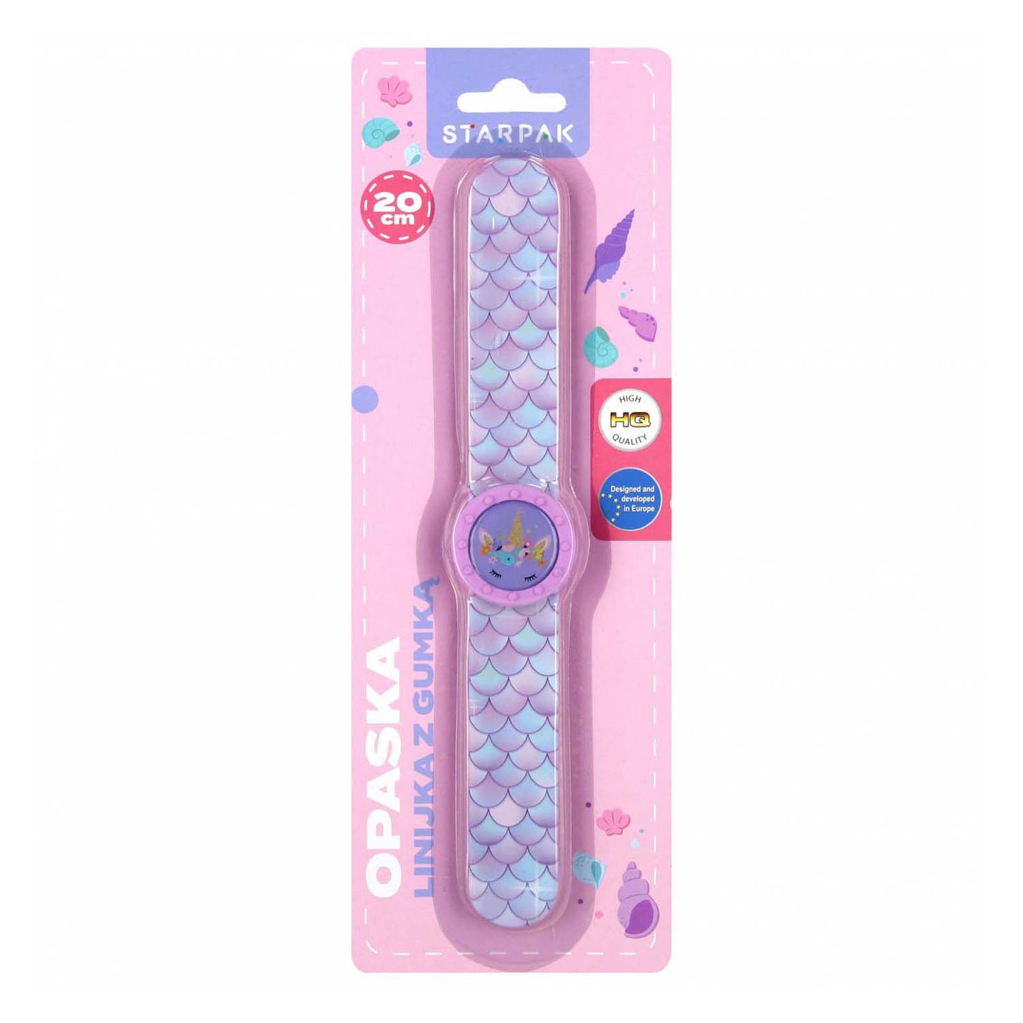 Pulsera Slap regla con borrador niña
