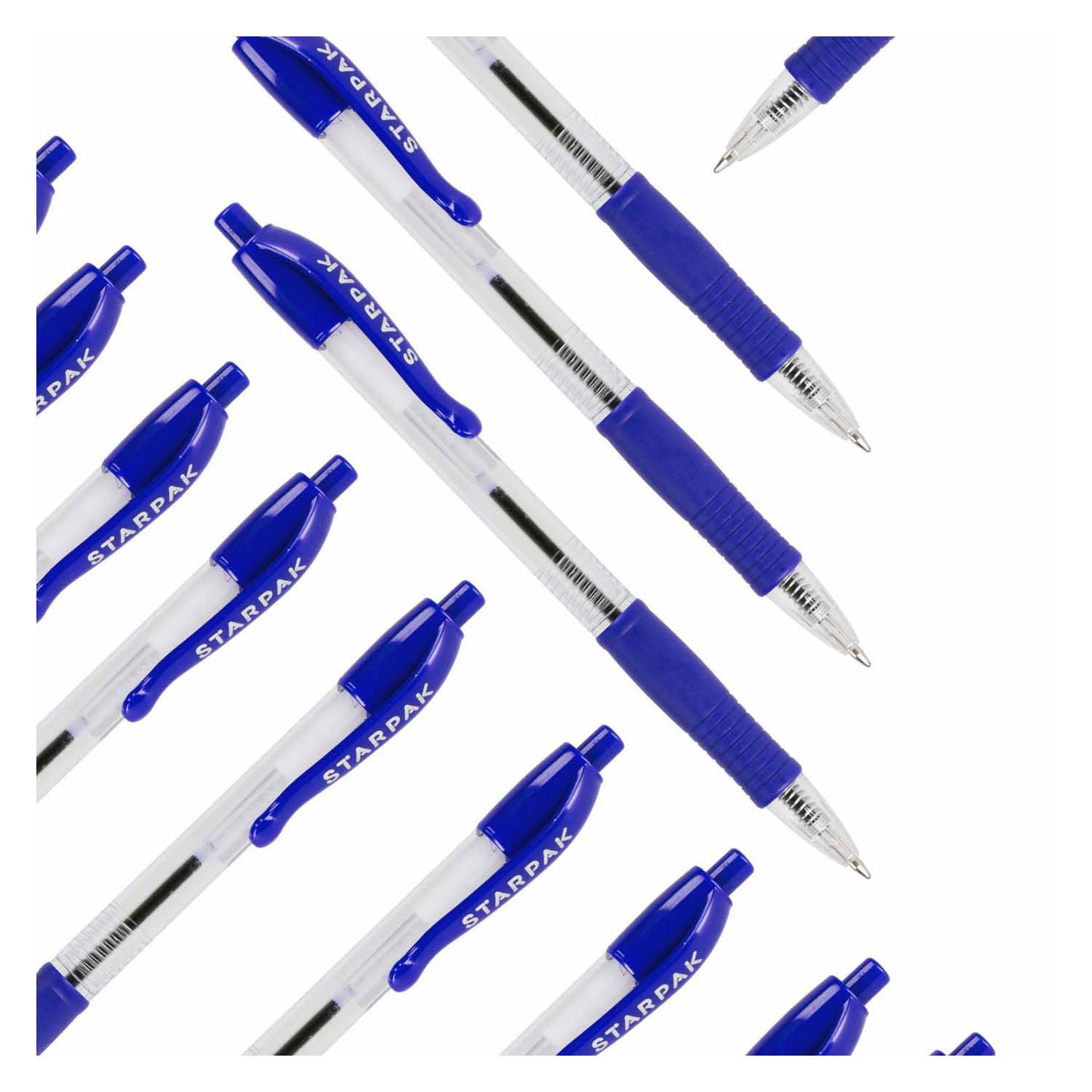 Penna a sfera con impugnatura blu, 36 pz.