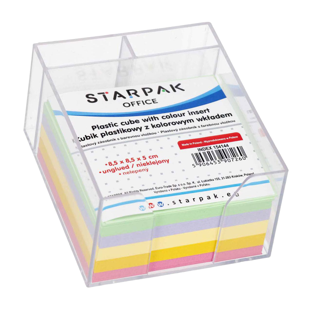Inserto per cubo porta note 85x85x50 mm