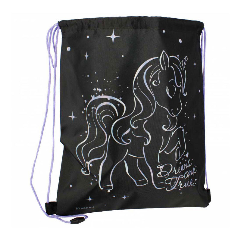 Borsa da palestra unicorno nera