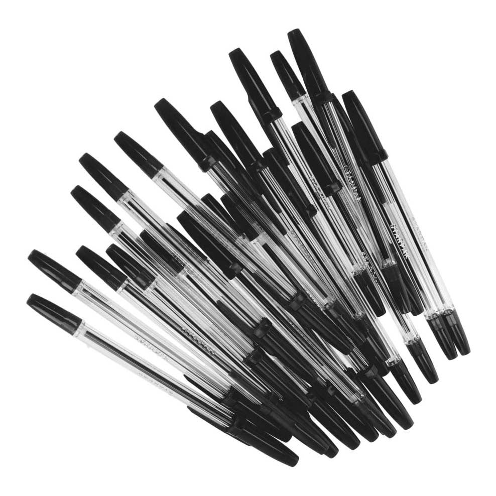 Penna a sfera con cappuccio nero, 50 pz.