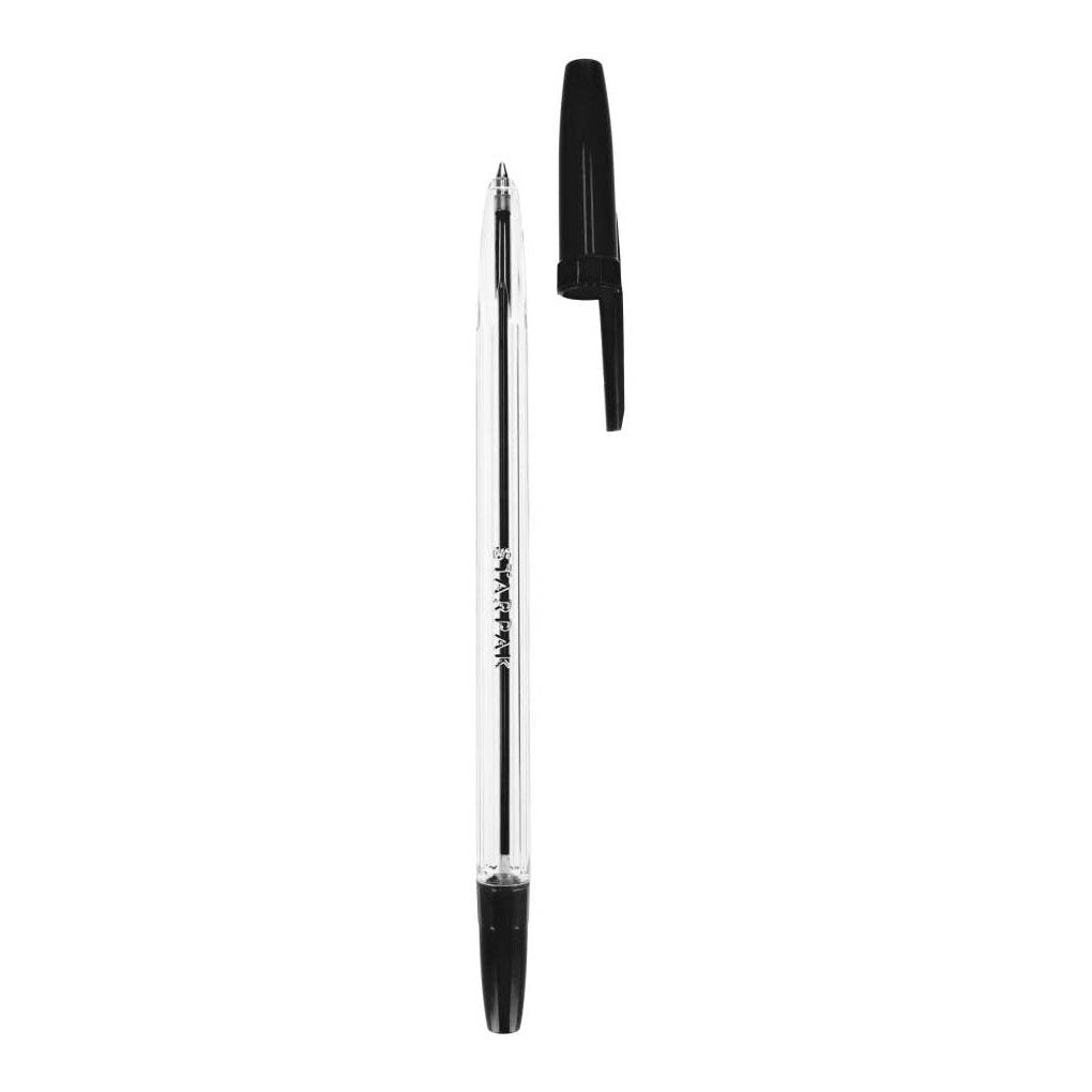 Penna a sfera con cappuccio nero, 50 pz.