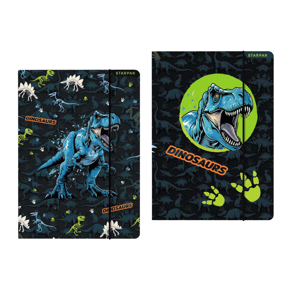 Cartella con dinosauro elastico a4