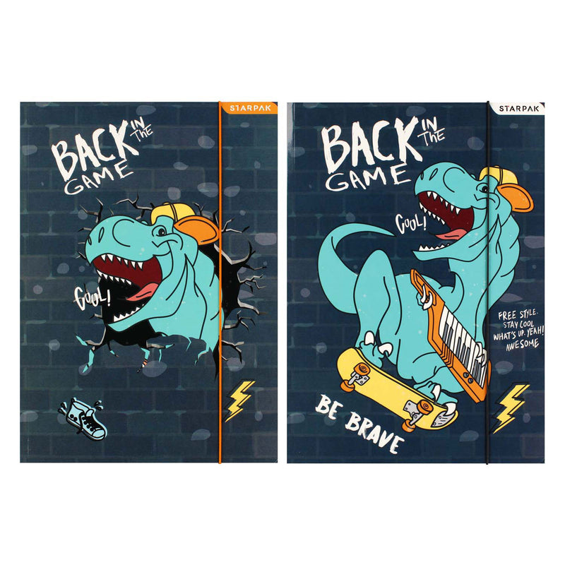 Carpeta con elástico A4 skate dino