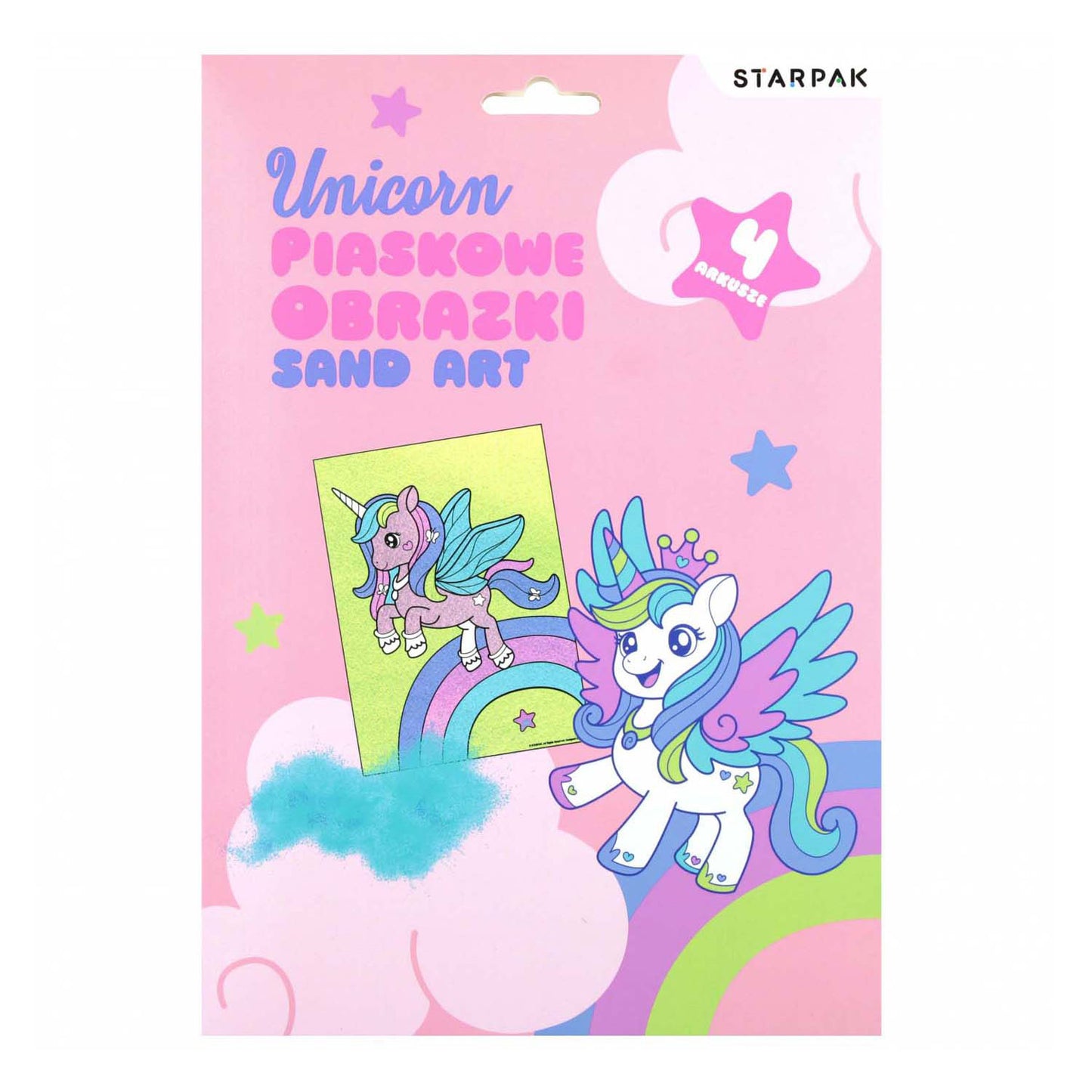 Set di pagine da colorare per pittore della sabbia, 4 pezzi.