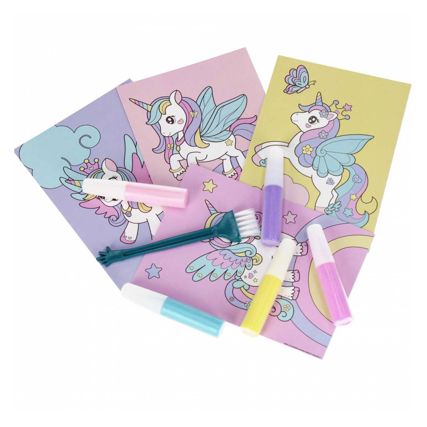 Set di pagine da colorare per pittore della sabbia, 4 pezzi.