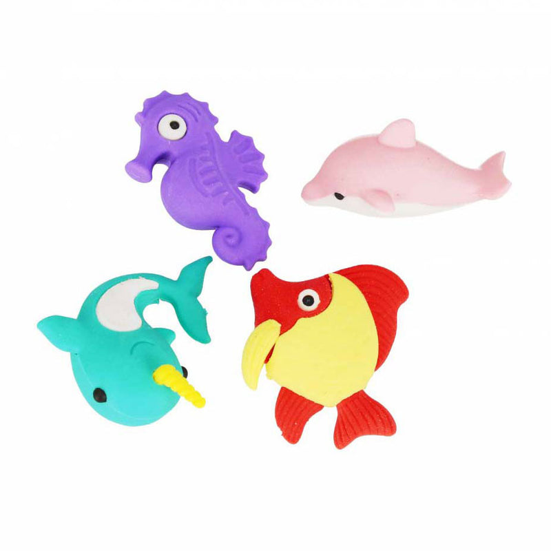 Gomma puzzle 3D pesce, 4 pz.
