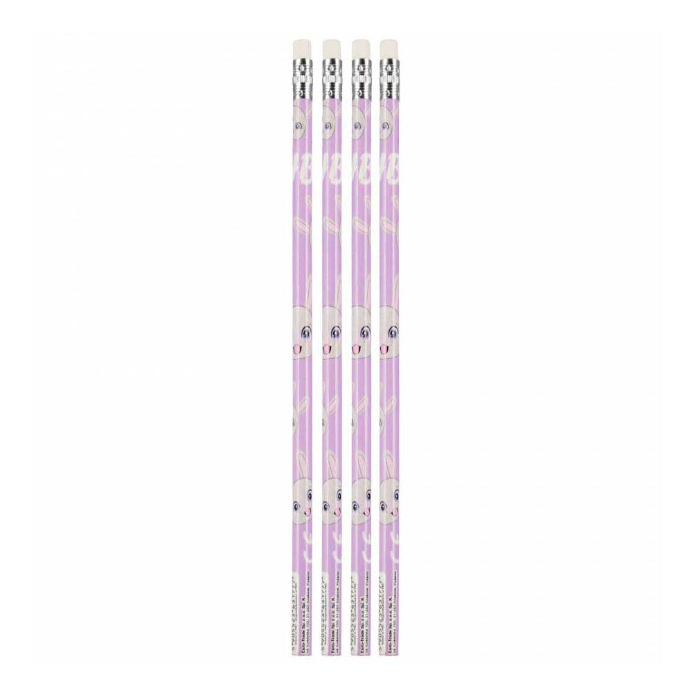 Matite con gomma coniglio, 48 pz