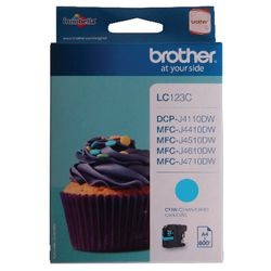 Cartucho de tinta ac brother lc123c cian