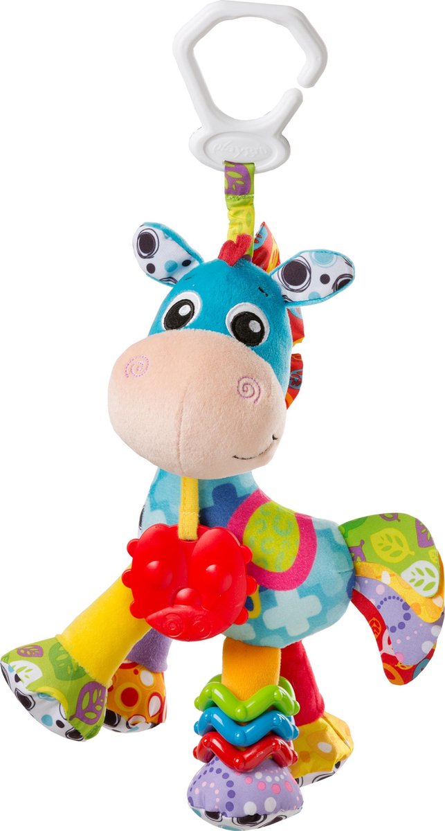 Playgro juguete colgante clip clop caballo - juguete de actividad - juguete para bebé - juguete colgante - juguete para cochecito - sonajero - accesorio para cochecito - accesorio para cochecito - juguete educativo - peluche