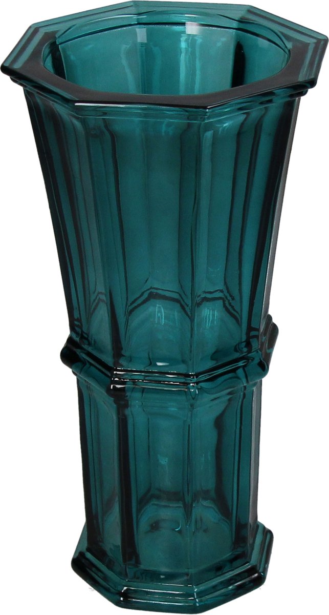 Jarrón colección HD cristal petróleo 12,5x12,5x23cm