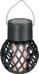 Grundig solar tuinverlichting - tuinlamp met flikkerend led licht - draadloze tafellamp met vlameffect - ip44 weersbestendig - ø7 x 12,5 cm