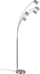 Trio marley - lampada da terra - nichel opaco - escl. 5x gu10 4,5w -