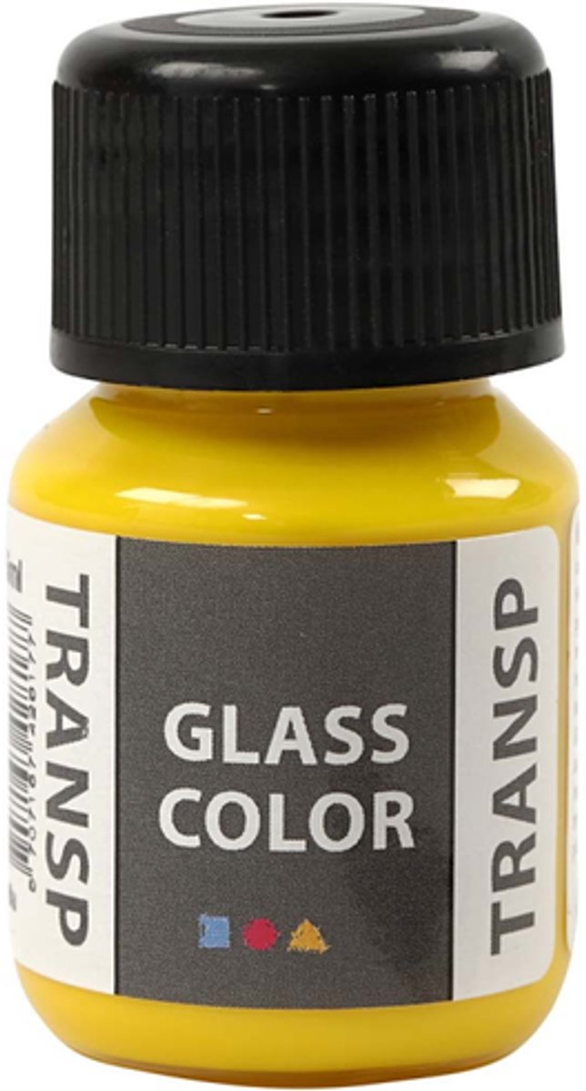 Creative Company Glass Color Paint trasparente Vernice Giallo, 30 ml
