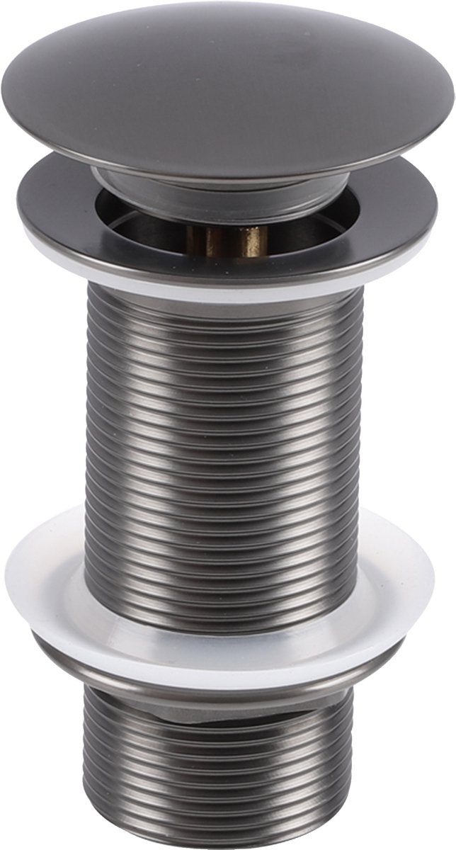 Differnz design afvoerplug gun metal - pop�up - 63mm - mix match - grote schroef