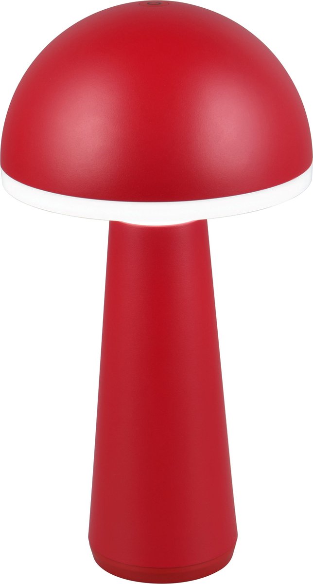 Rl vive tu luz realidad fungo - lámpara de mesa - roja - incl. 1x SMD 2W - color de luz ajustable - regulable continuamente - recargable - inalámbrico - iluminación exterior - IP54