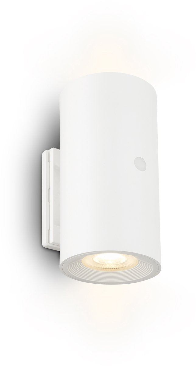 B.k.licht briloner misy – lámpara de pared recargable – sin taladrar conexión eléctrica – regulable con tacto – luz blanca cálida – blanco – ø6 x 12 cm