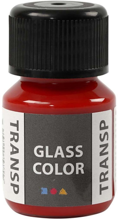 Creativ empresa color de vidrio pintura transparente roja, 30 ml