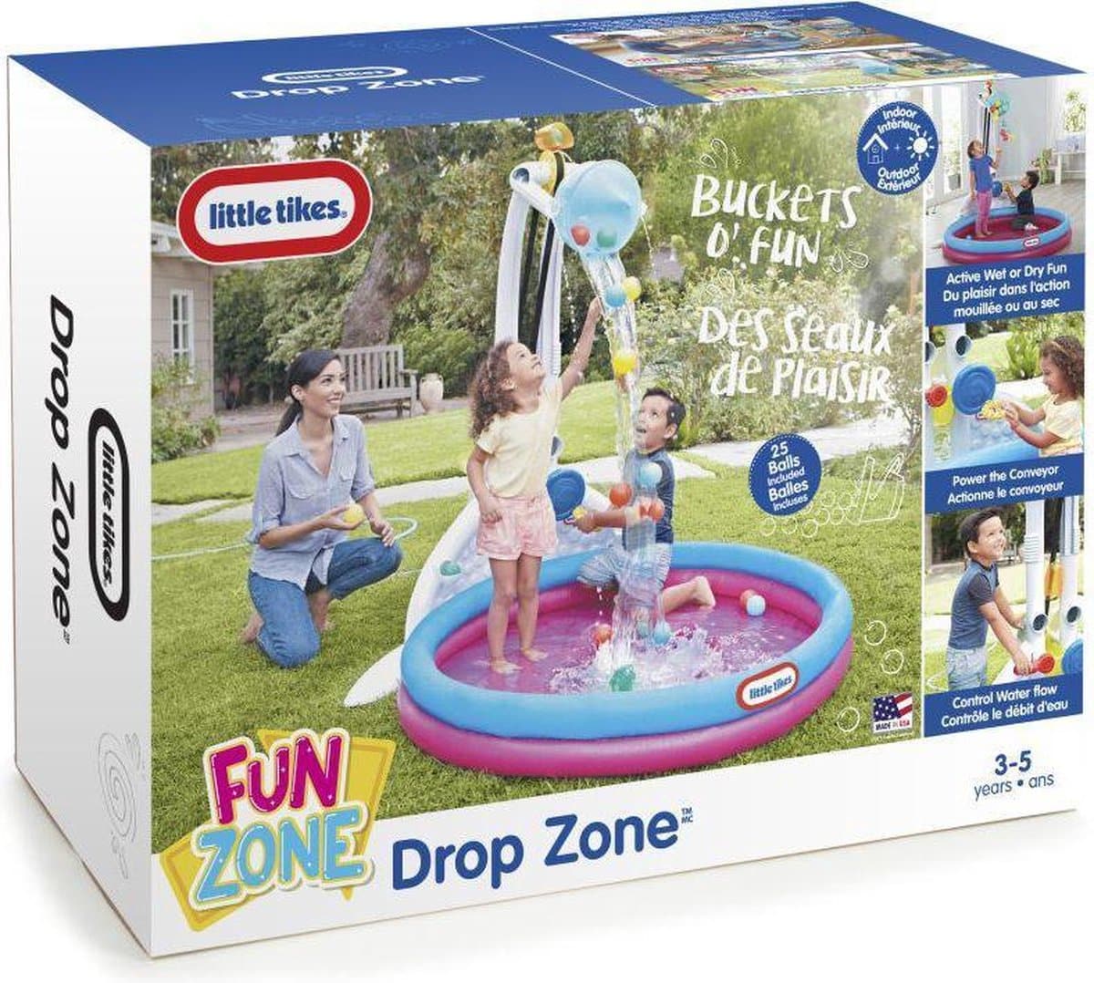 Juego de zona de caída Little Tikes de Mattel con piscina