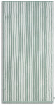 Stripe de resort | Toalla de algodón blanco verde 135 x 65 cm