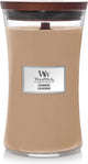 Vela perfumada grande Woodwick Hourglass - Cachemira - 130 horas de combustión