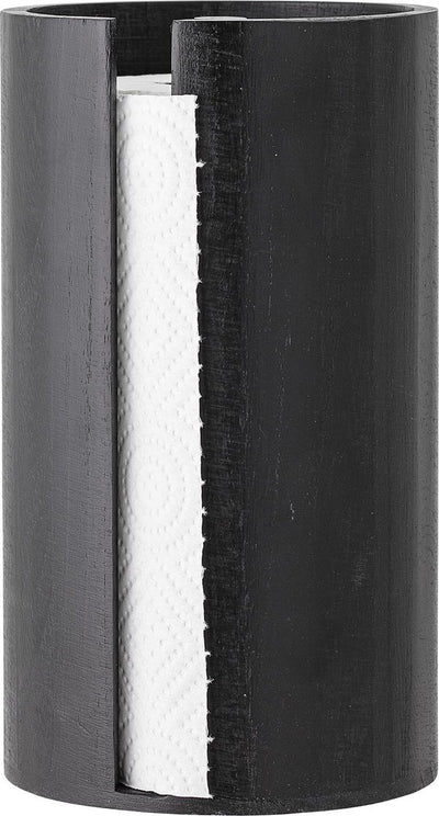 Bloomingville celian kitchen roll holder - black - wood