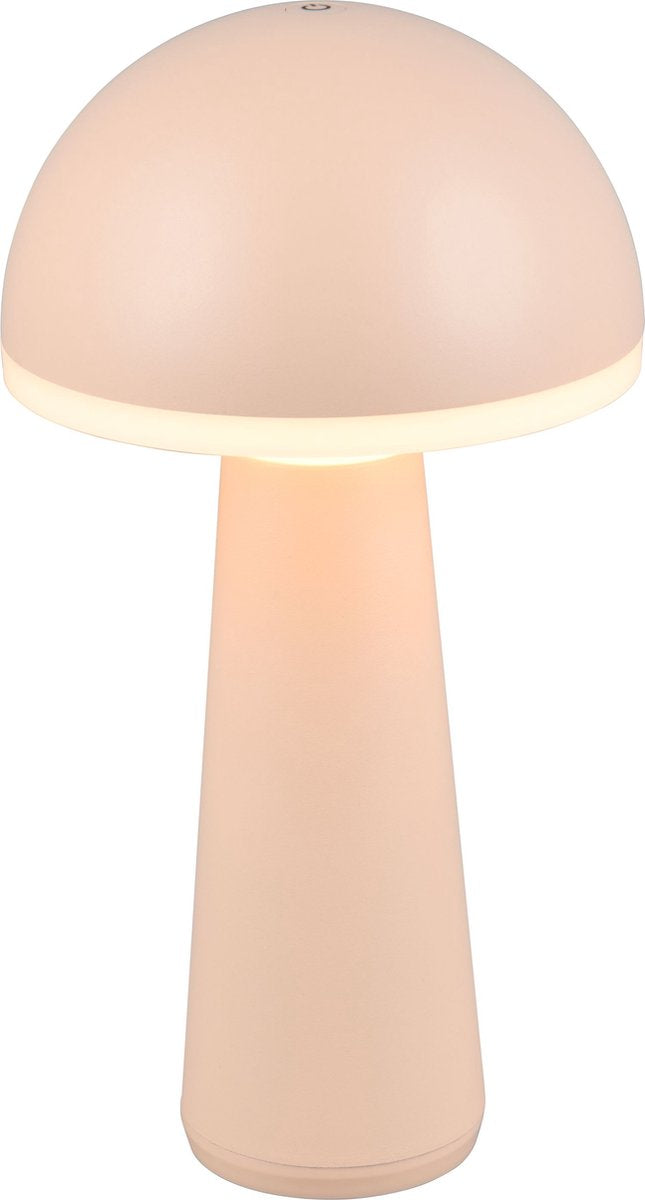Rl vive tu luz realidad fungo - lámpara de mesa - arena - incl. 1x smd 2w - color de luz ajustable - regulable continuamente - recargable - inalámbrico - iluminación exterior - ip54