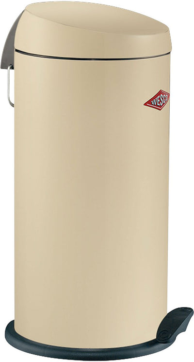 Wesco Capboy Maxi Pattumiera | pattumiera a pedale | 22 litri | metallo - mandorla | cestino per rifiuti - prodotto in Germania