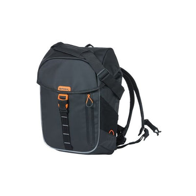 Basil Miles de lona Bicycle Mochila Nordlicht - Mochila negra impermeable para ciclistas - 17L - Unisex - Sporty - Negro