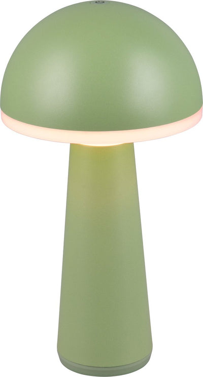 Rl live your light reality fungo - tafellamp - pistache groen - incl. 1x smd 2w - aanpasbare lichtkleur - traploos dimmbaar - oplaadbaar - snoerloos - buitenverlichting - ip54