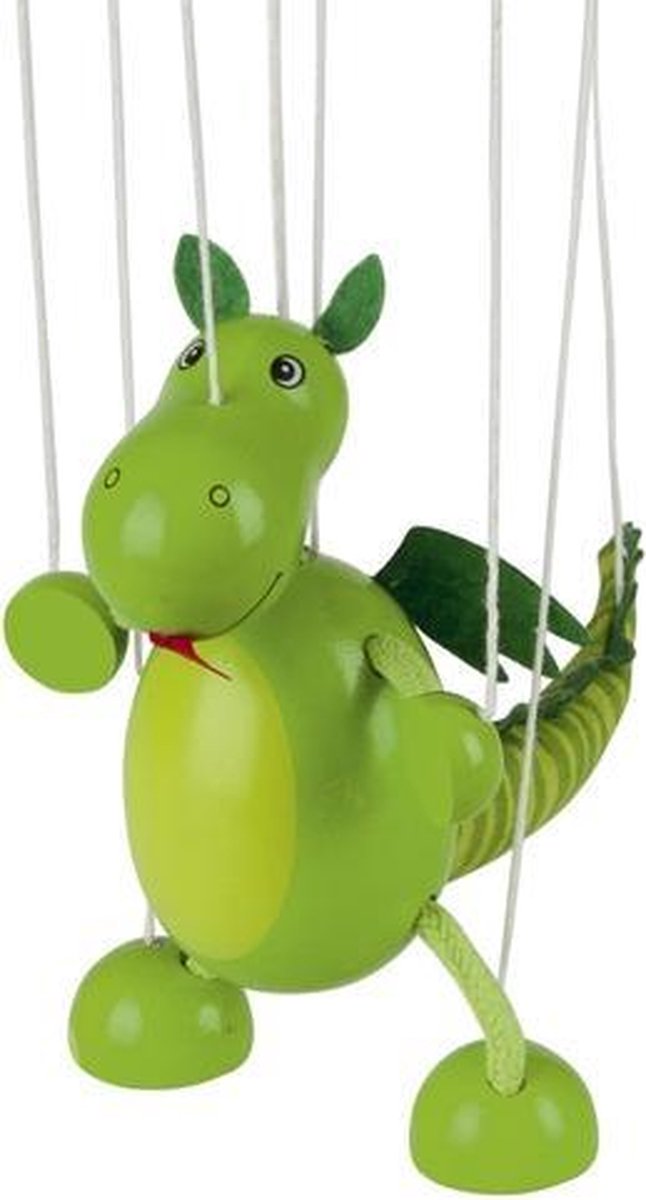 Goki marionet - dinosaurus - 16cm - hout - 3 jaar