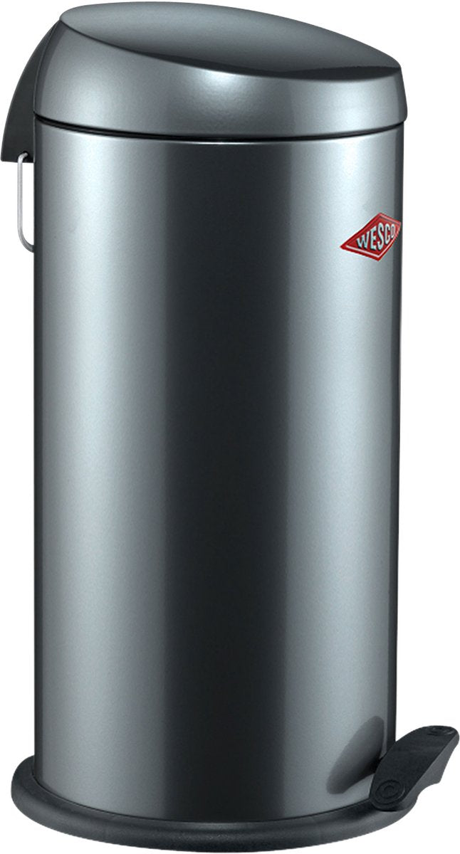 Wesco Capboy Maxi Pattumiera | pattumiera a pedale | 22 litri | metallo - grafite | cestino per rifiuti - prodotto in Germania