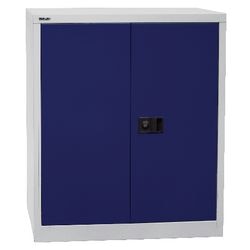 Armadio con ante battenti bisley 2 ante metallo 914x400x1000mm grigio chiaro blu