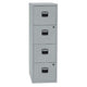 Bisley hanging file chest of drawers with 4 drawers silver