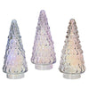 Decoris estatua árbol de Navidad cristal iridiscente 23cm
