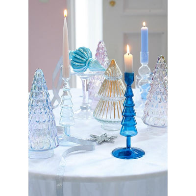 Decoris estatua árbol de Navidad cristal iridiscente 23cm