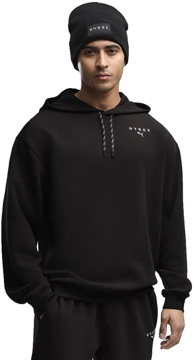 Felpa con cappuccio Puma x hyrox cloudspun nera m uomo