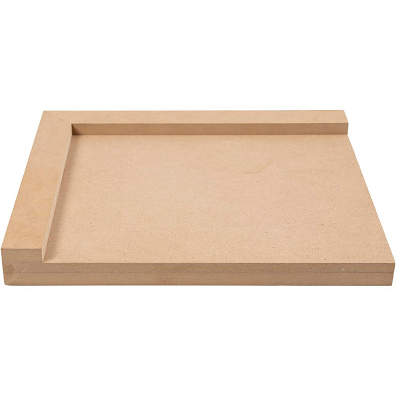 Creativ company houten linoleumhouder rechtshandig, 29x25cm