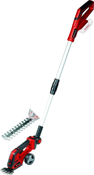 Einhell battery grass hedge trimmer ge-cg 18 100 li t solo - power x-change - 18 v li-ion - telescopic handle - cutting width grass shears: 10 cm - cutting width hedge trimmer: 20 cm - excl. battery and charger