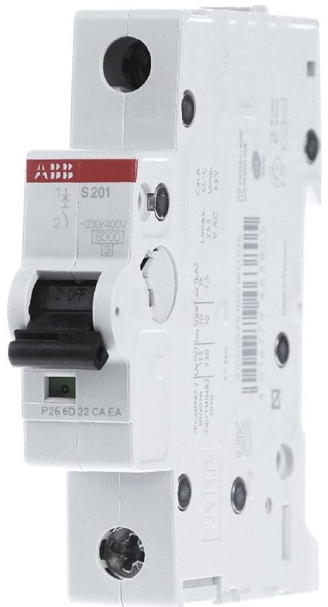 Disyuntor de instalación busch-jaeger abb 1 polo 40a - s201-b40 - tipo b