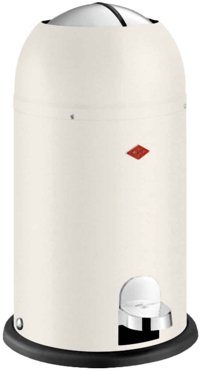 Wesco kickmaster junior pattumiera | pattumiera a pedale | 12 litri | metallo - bianco | cestino dei rifiuti