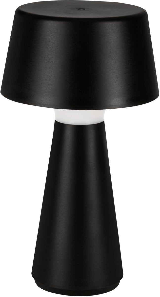 Lampada da tavolo Eglo scorrano - dimmer touch - wireless - 29 cm - nera - luce bianca orientabile - ricaricabile - per interni ed esterni