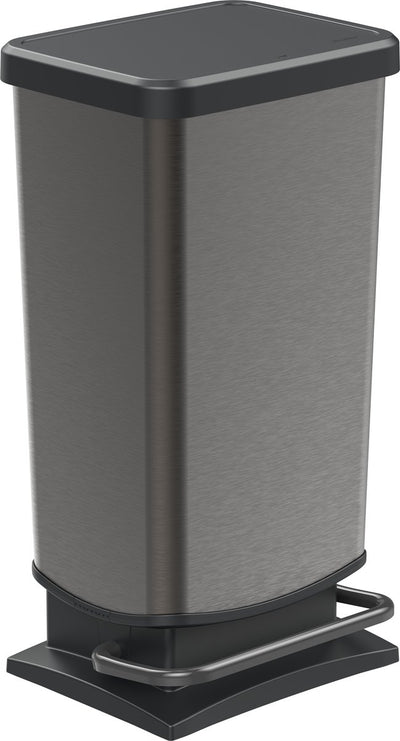 Rotho paso pedal bin - waste bin 40l - bpa free - graphite