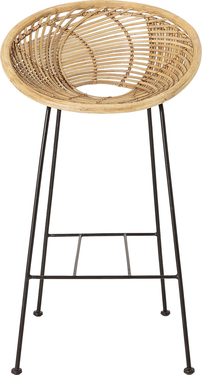 Bloomingville - sgabello da bar yonne - beige - rattan