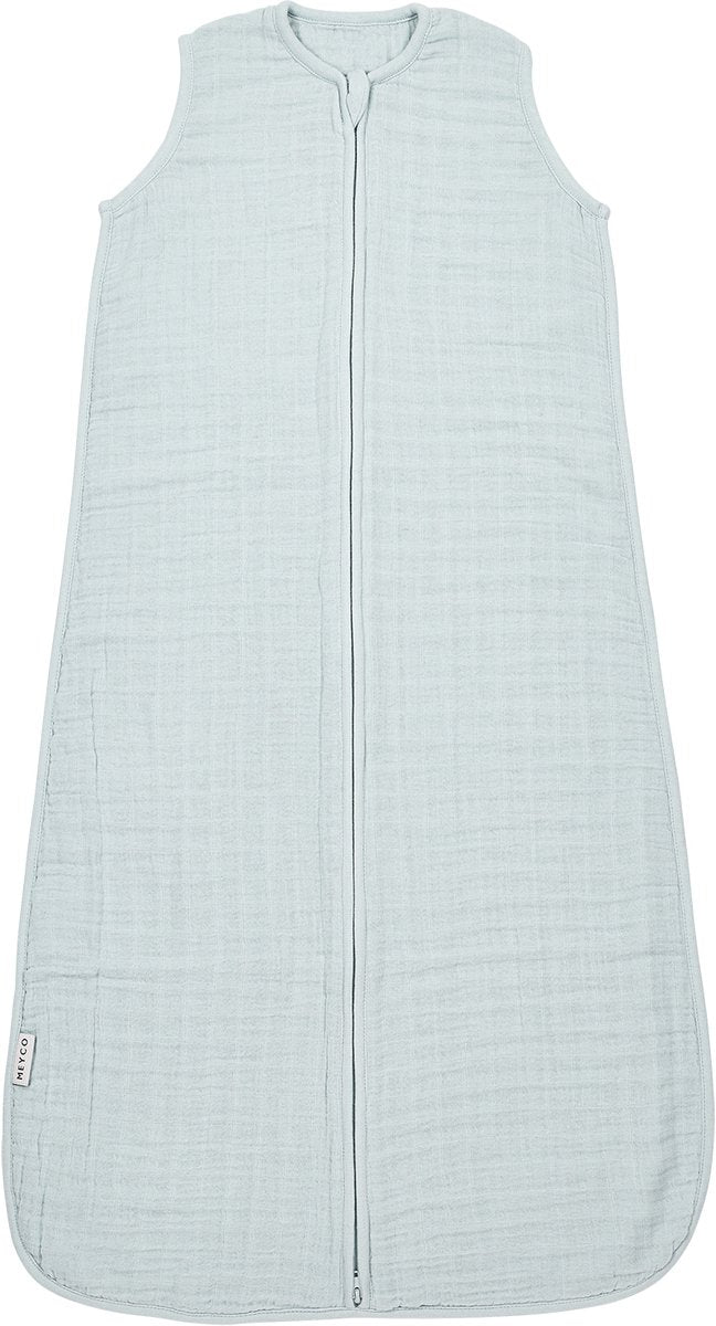 Meyco baby uni baby zomerslaapzak - pre-washed hydrofiel - grey blue - 60cm - 0.5 tog